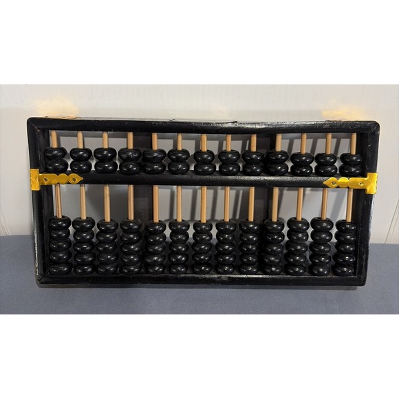 Other - VTG Lotus Flower Brand Chinese Wood Abacus (Suanpan) 13 Row 91 Bead Calculator